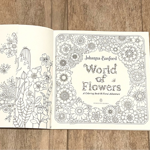 Penguin Life | Other | Nwt World Of Flowers A Coloring Book And Floral